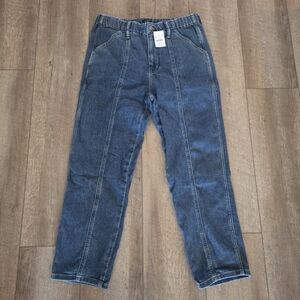 J. Crew Factory Elastic Waist Cropped Straight Leg Jean Signature Stretch 31 NWT